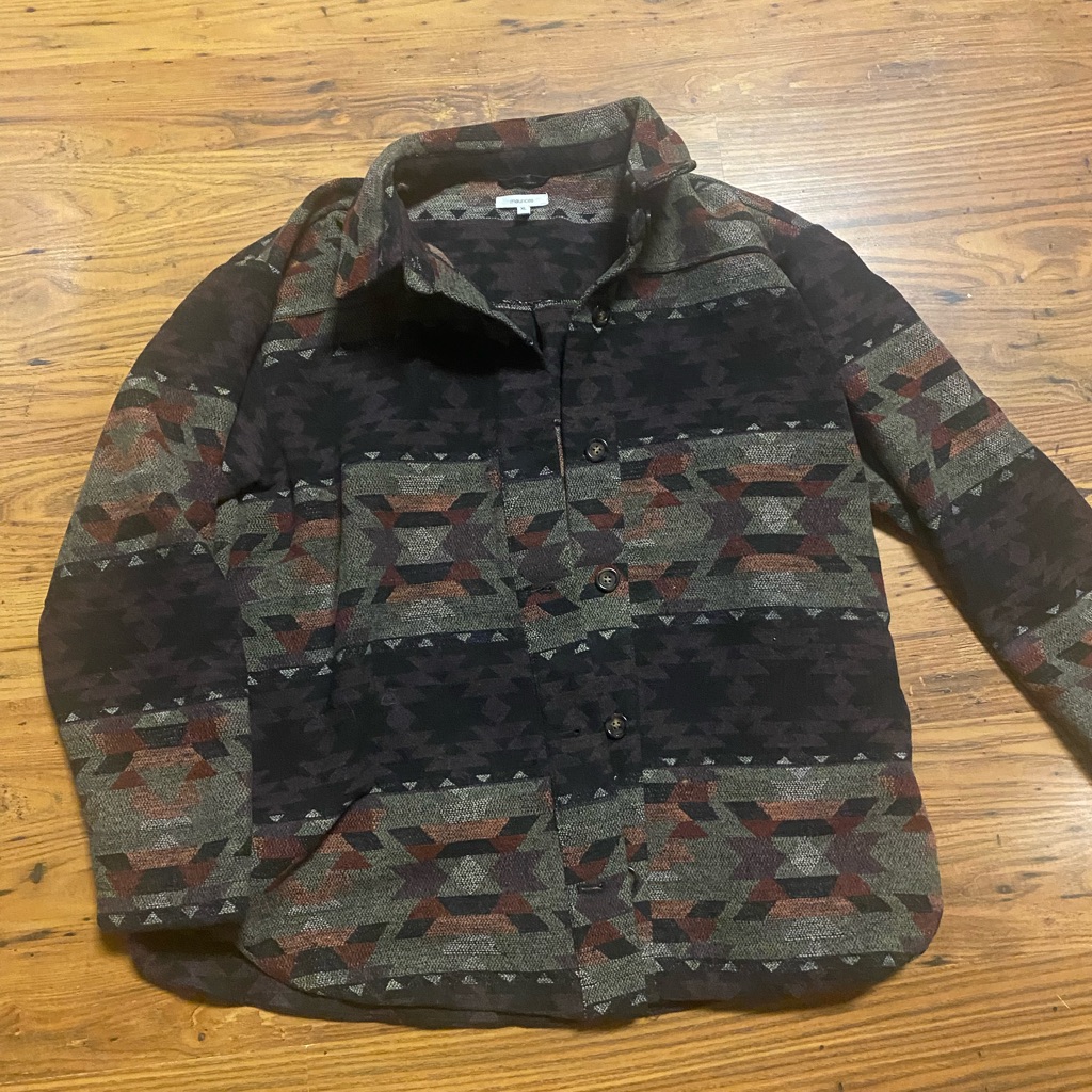 Aztec Shacket With Pockets